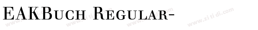 EAKBuch Regular字体转换